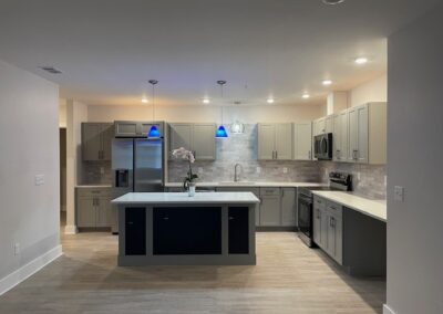 kitchen with island counter